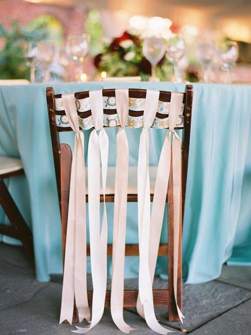 Adorable chair decoration ideas! - weddingfor1000.com ribbons