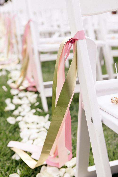 Adorable chair decoration ideas! - weddingfor1000.com simple ribbons