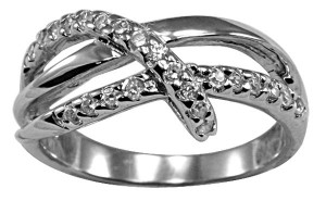 Ribbon CZ Ring