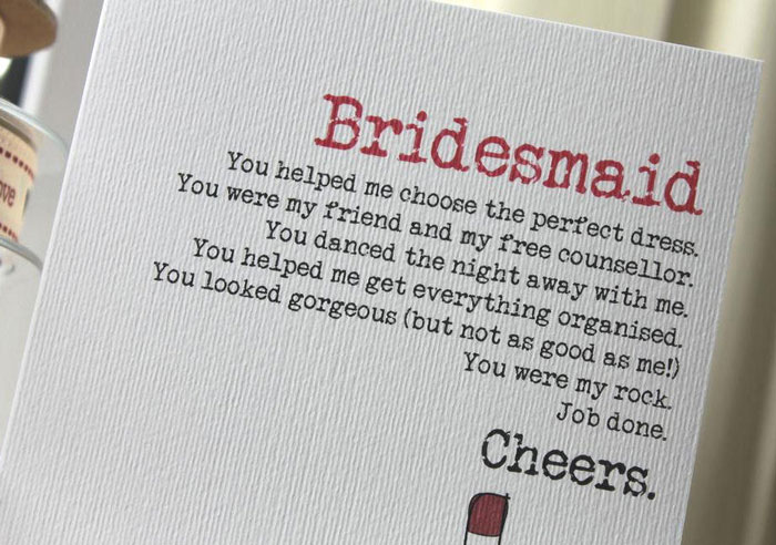 thank you notes for bridesmaids and groomsmen