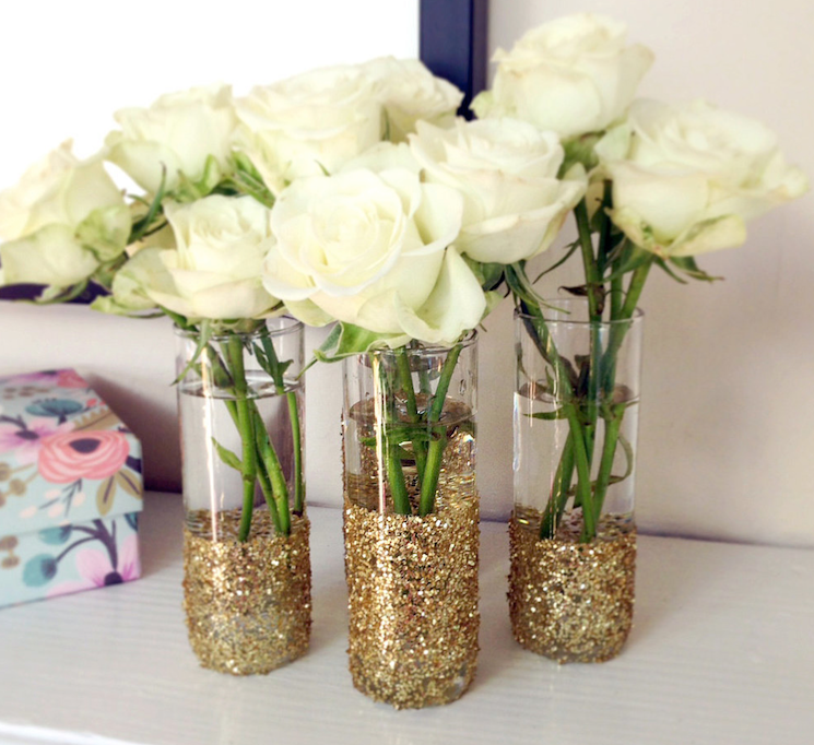 glitter vases weddingfor1000.com