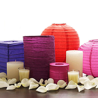 paper lanterns weddingfor1000.com non-floral centerpieces