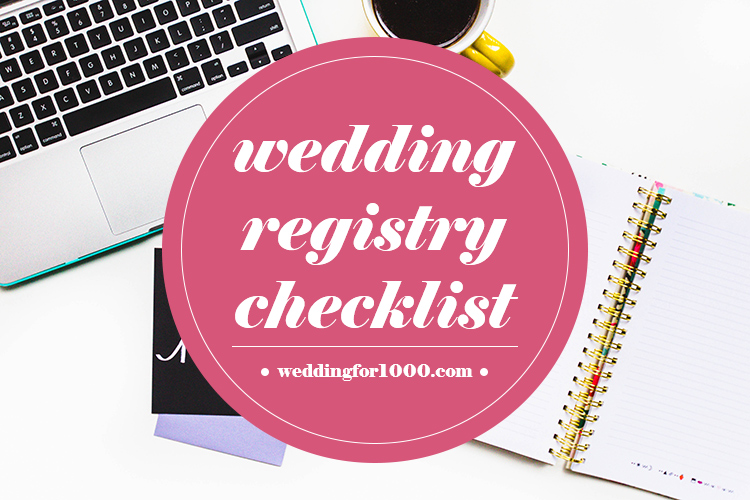 wedding registry checklist