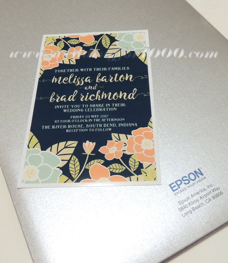 gorgeous printed invitation using the Espon Expression XP-830 small-in-one printer