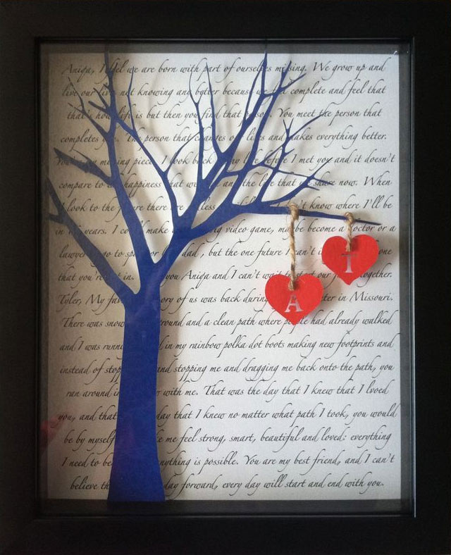 Love Words - sweet wedding anniversary art you can make yourself!