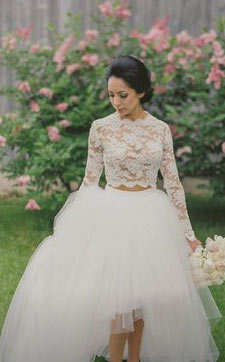 your wedding look - tulle overskirt