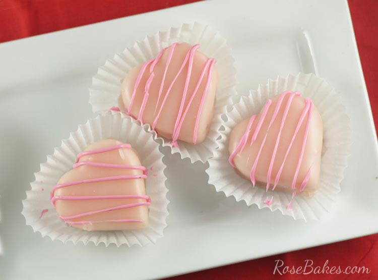 Heart-Shaped Petit Fours // Small Sweets for a Dessert Reception - weddingfor1000.com